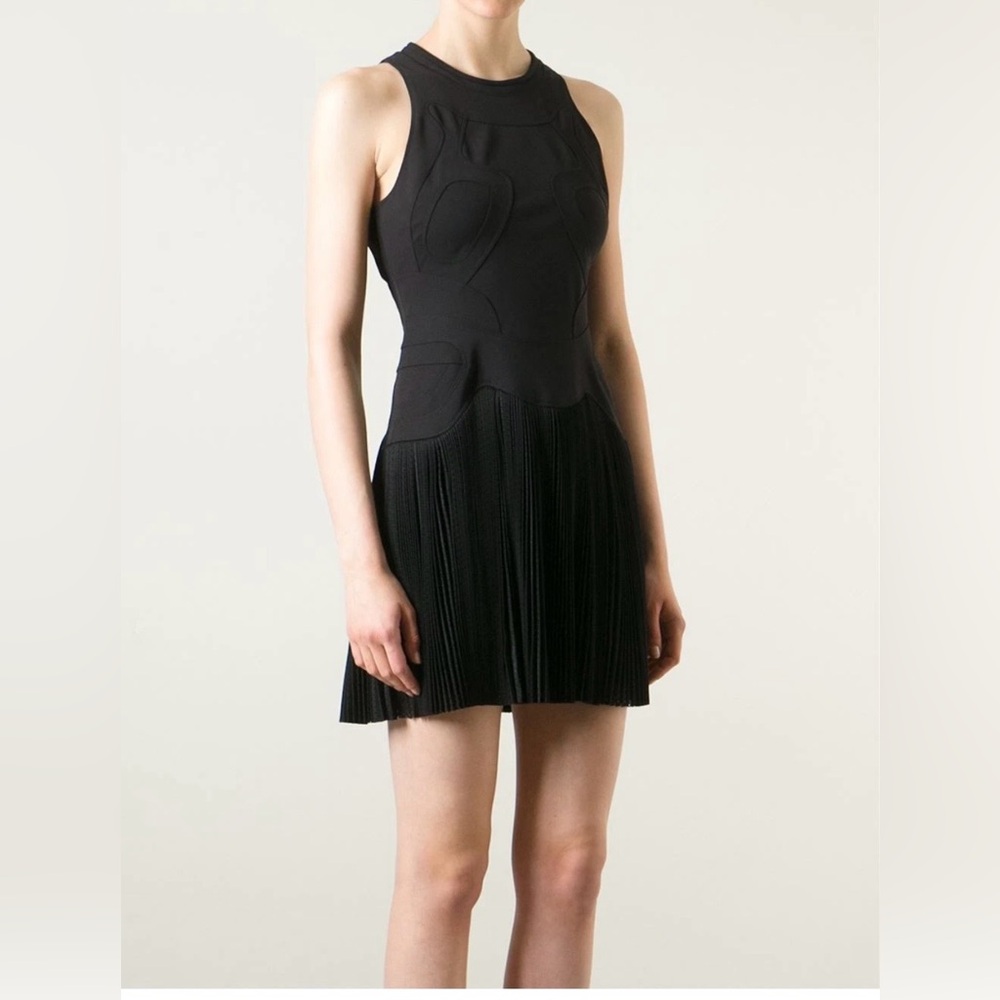 Alexander Wang Runway Black High Neck Sneaker Pleated Mini Dress Sz 6. Fits a 4